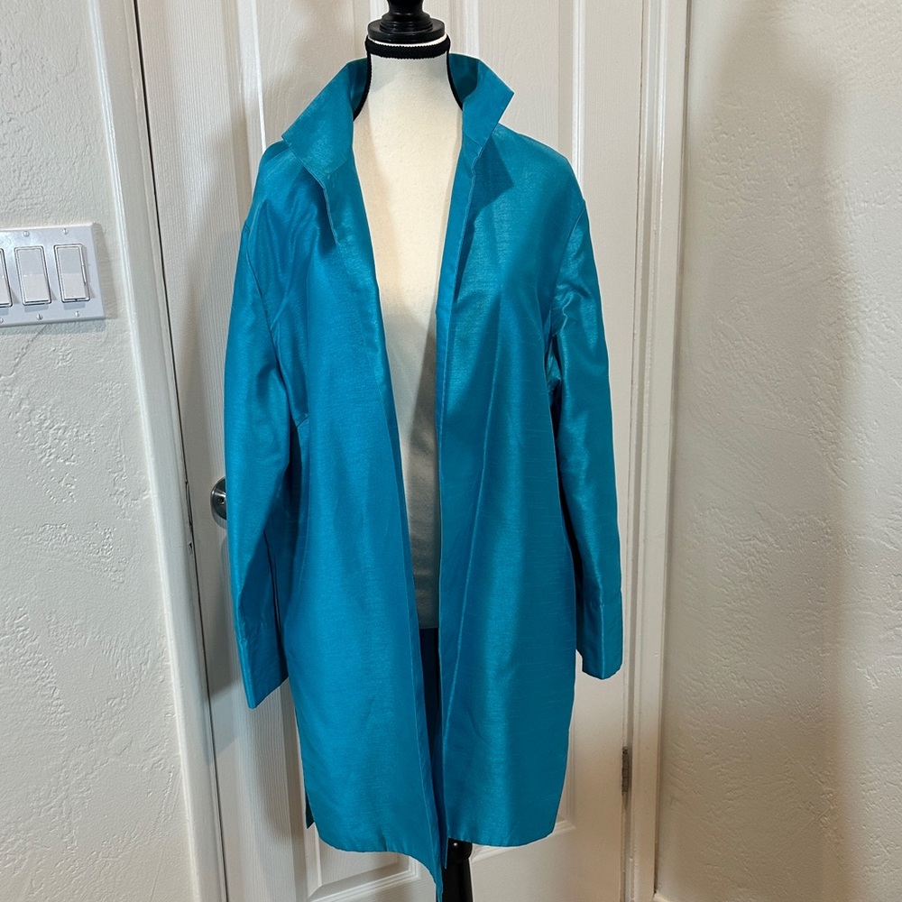 Vibrant Blue Open Front NY Style Jacket.